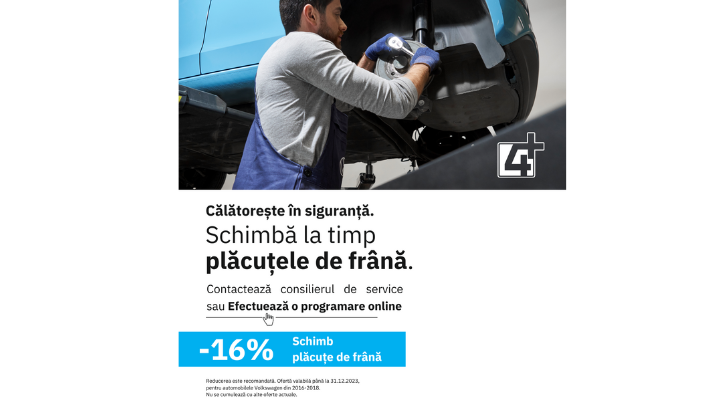 Ofertă plăcute de frână Volkswagen 4+